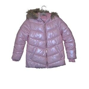 Juicy Couture California Kids Coat (M) 10-12 GIRLS YOUTH JACKET Metallic Pink